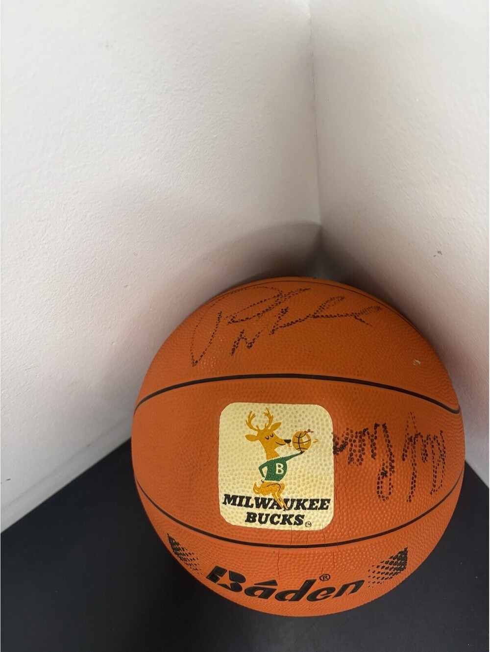 Vintage Milwaukee Bucks Team Signed Baden Basketball With Logo From Early 1990s